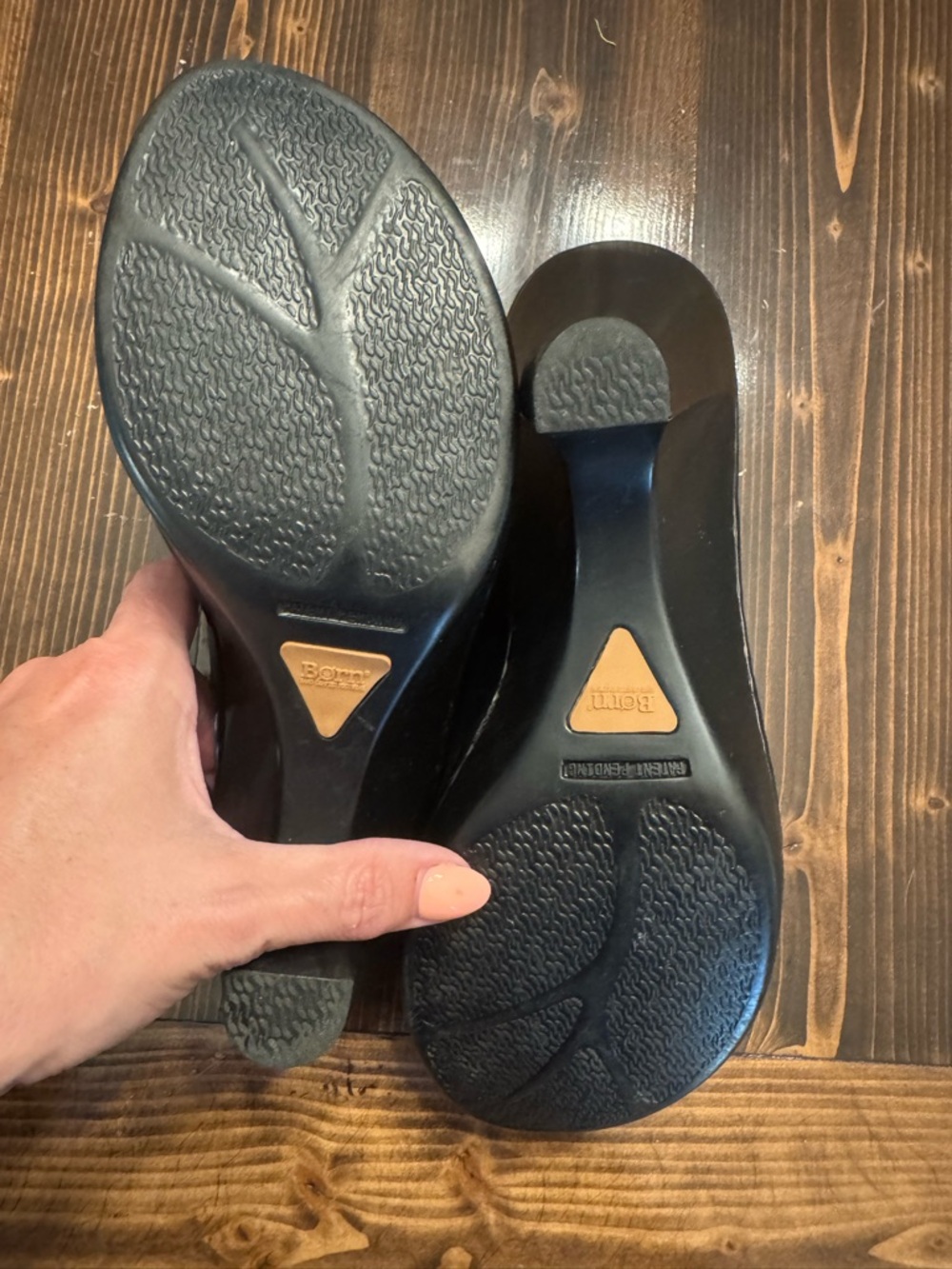 Born Black Leather Heeled Mules - Picture 7 of 9